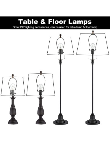 Juego de remates de lámpara Qc - 20,32 cm, 2 soportes