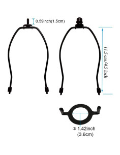 Soporte de Lámpara E26 RddenIy 11.5 cm Negro Desmontable 2