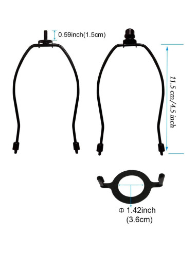 Soporte de Lámpara E26 RddenIy 11.5 cm Negro Desmontable