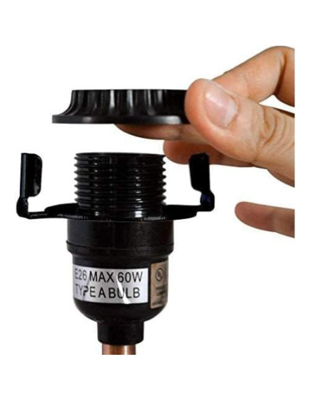 Soporte de Lámpara E26 RddenIy 11.5 cm Negro Desmontable