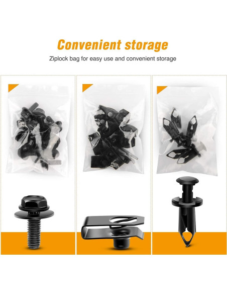 GOOACC GRC-70 35PCS Tornillos y Clips para Parachoques