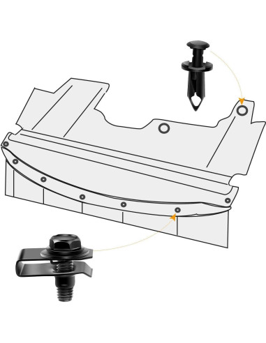 GOOACC GRC-70 35PCS Tornillos y Clips para Parachoques