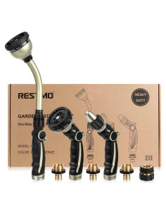 Combo de Riego Restmo 7 Piezas, Pulverizador y Boquilla