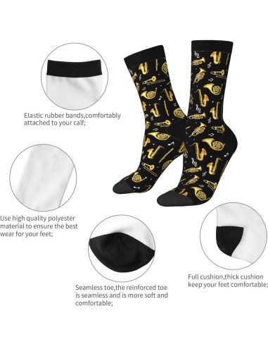 Calcetines Crew Divertidos KUOAICY Talla Única Casual