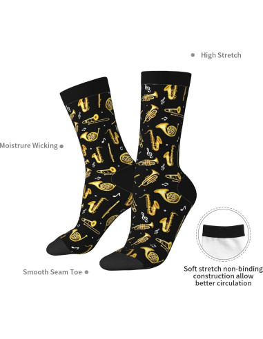 Calcetines Crew Divertidos KUOAICY Talla Única Casual