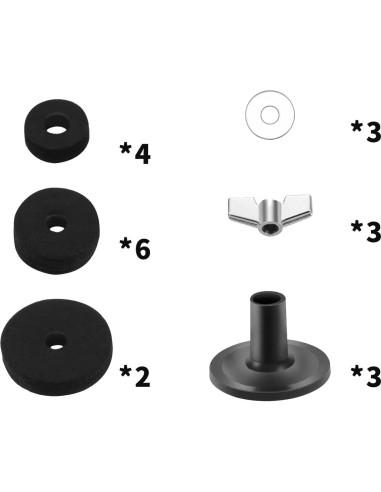 21 Piezas Accesorios para Platillos Cheerock - Fieltros y Tuercas