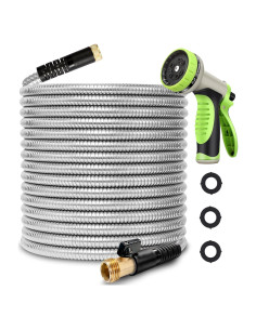 Manguera de Jardín WHOBUY 22,86 m Acero Inoxidable Flexible