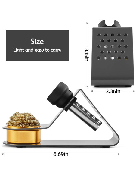 Soporte de Soldador Noah NH-10W con Limpiador de Punta
