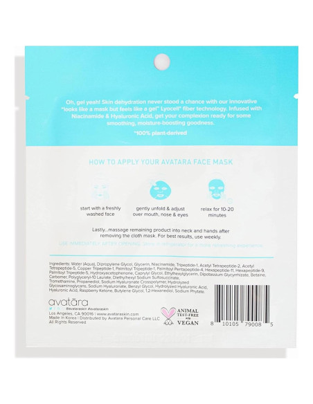 Mascarilla de Agua en Gel Avatara Niacinamida 21 ml