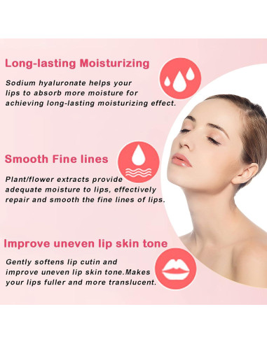 Mascarilla de Colágeno para Labios Permotary 30 Pcs Hidratante