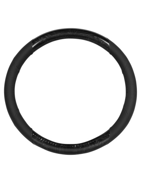 Cubierta de Volante BDK SW-1004-BK Cuero PU y Madera