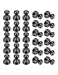 Paquete de 24 imanes de nevera GOOZADA negros fuertes