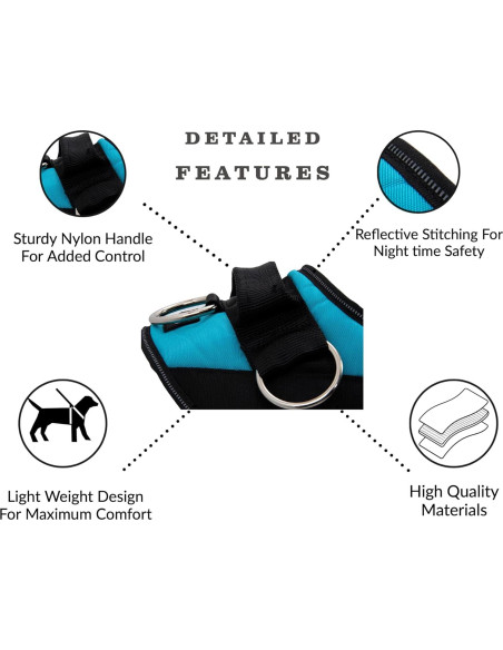 Arnés Esencial ShawnCo Azul Oceánico S Antitirones Ajustable