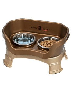 Neater Feeder Cuencos Elevados para Perros Pequeños Bronce