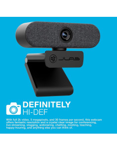 Webcam JLab Epic Cam HD 2K 5MP con Micrófonos y Zoom 2