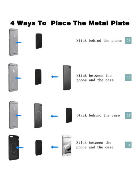 Placas Metálicas Adhesivas Pau1Hami1ton S-07N 4 Pcs