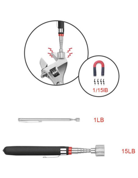 Juego de Herramientas de Recogida Magnética KITEVICH 3 Piezas