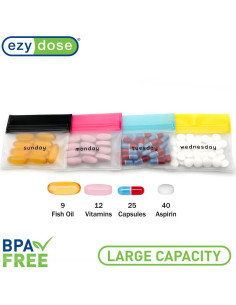 EZY DOSE Juego de Bolsas de Pastillas 7 Días Multiusos 2
