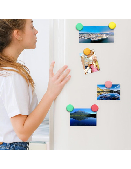 Imanes de Nevera Qualsen, 20 Piezas, 10 Colores, Redondos Imanes de Nevera Qualsen, 20 Piezas, 10 Colores, Redondos