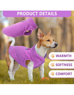 Suéter para perros Friofmuy con anillo para correa - Pequeño 2