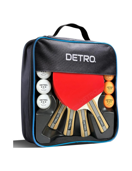 Set de Ping Pong Detro para 4 Jugadores con Estuche