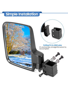 Espejos Laterales 9.99WORLD MALL para Carro de Golf Plegables 2