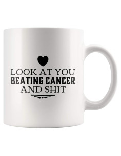 Taza Cerámica Panvola 11 oz Motivacional Supervivientes Cáncer