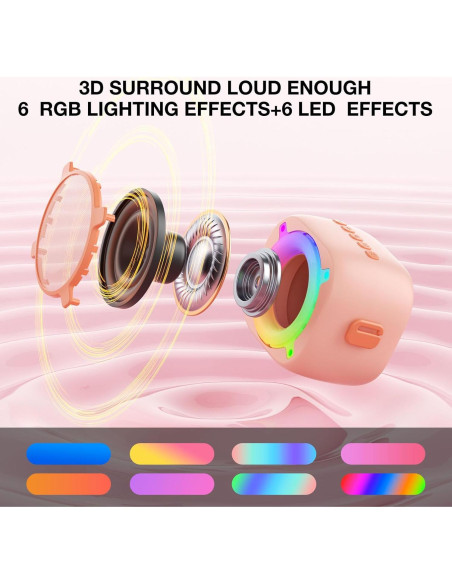 Karaoke Portátil Rosa B68 con 2 Micrófonos Inalámbricos Karaoke Portátil Rosa B68 con 2 Micrófonos Inalámbricos