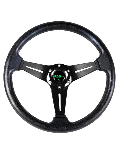 Volante de Carreras RASTP 35 cm Universal con Claxon - Negro