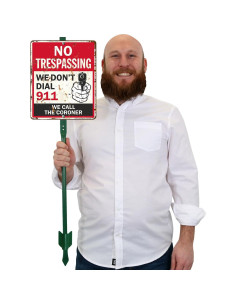 Cartel de Aluminio SmartSign 30x25 cm No Trespassing 2