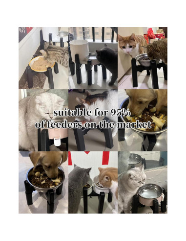 Soporte CZPET para comedero automático ajustable 15.5-21.6 cm