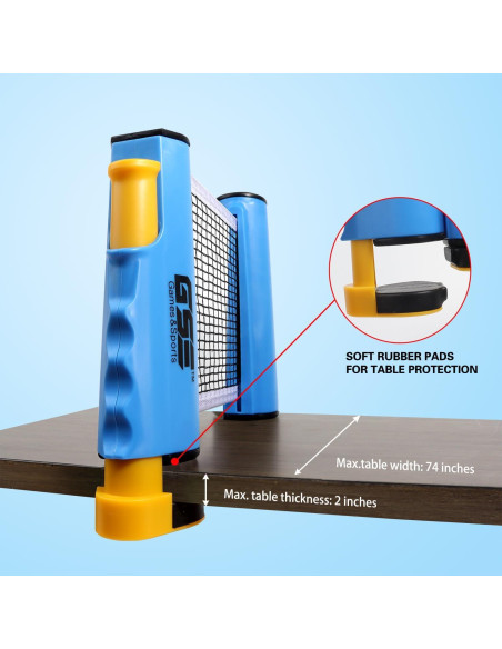 Conjunto de Tenis de Mesa GSE Ajustable con Red y Palas