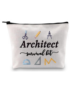 Bolsa Cosmética GJTIM para Arquitectos 23x18 cm Beige