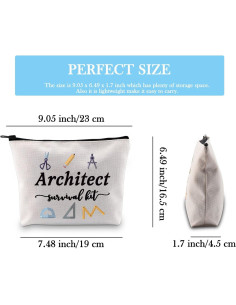 Bolsa Cosmética GJTIM para Arquitectos 23x18 cm Beige 2