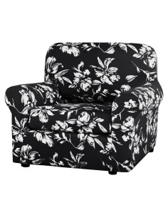 H.VERSAILTEX Funda de Sofá 2 Piezas Antideslizante Negra