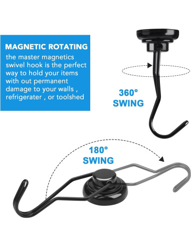 Ganchos Magnéticos MIKEDE Neodimio 27.2 kg 10 Piezas