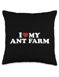 Almohada Amo mi Granja de Hormigas 40x40 cm Retro Multicolor