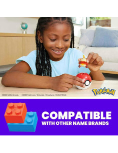 Juguete de Construcción MEGA Pokémon Fuecoco en Pokeball - Mattel 2