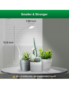 Luz de Crecimiento LED SANSI 5W con Clip y Temporizador 2-Pack 2