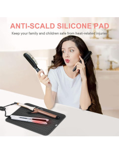Alfombrilla de Silicona Grande Suafrnut para Herramientas de Cabello 2