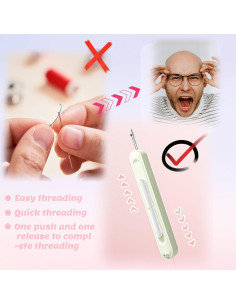 Paquete de 3 enhebradores de aguja XIRTAIOV 2 en 1 2