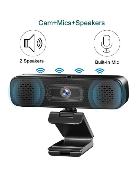 Cámara Web 2K Pulais Septek con Altavoces y Micrófono