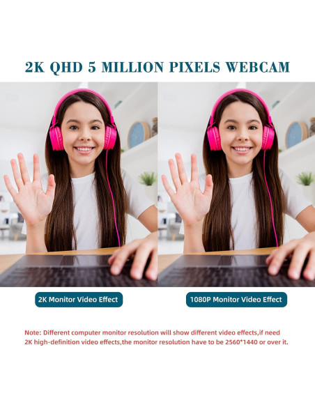 Cámara Web 2K Pulais Septek con Altavoces y Micrófono