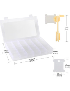 Caja Organizadora de Hilos Epesl - 36 Compartimentos con 120 Bobinas 2