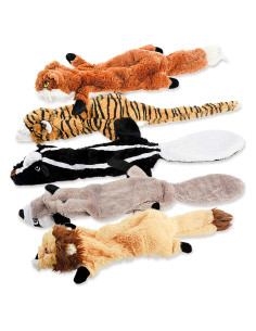 FIREOR Juguetes Squeaky para Perros - Paquete de 5 Animales