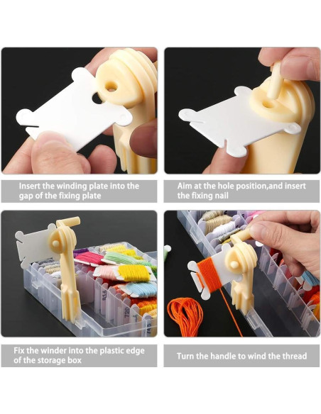 Caja Organizadora de Hilos Epesl - 36 Compartimentos con 120 Bobinas