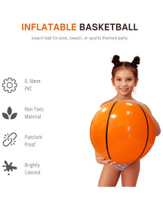 Balones de playa inflables 4E's Novelty - Paquete de 3 2