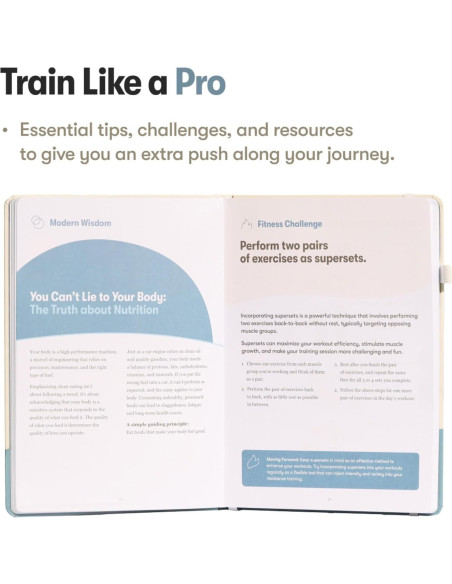 Diario de Entrenamiento Habit Nest con Tarjetas de Ejercicio