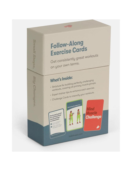 Diario de Entrenamiento Habit Nest con Tarjetas de Ejercicio