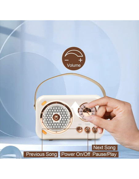 Altavoz Bluetooth Retro Aresrora B152 con Micrófono